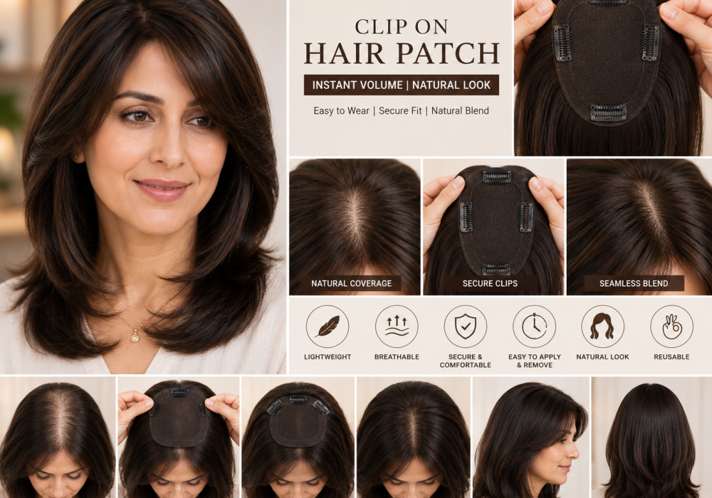clipm on hair wig